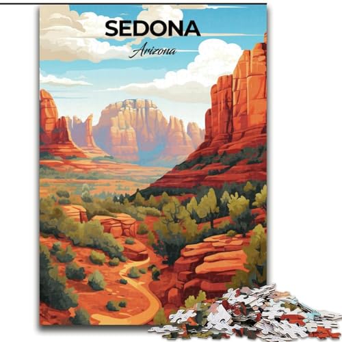 Puzzle 1000 Teile für Erwachsene, Sedona, Arizona, Reise, anspruchsvolles Spiel, Spielzeug, Wanddekoration, einzigartige Geburtstags, 50x75cm Puzzle 1000 Teile für Erwachsene, Sedona, Arizona, Reise, anspruchsvolles Spiel, Spielzeug, Wanddekoration, einzigartige Geburtstags, 50x75cm von LYXIANY