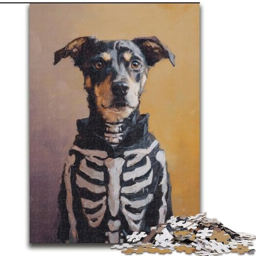 Puzzle 1000 Teile für Erwachsene, Skeletthund, anspruchsvolles Spiel und Familienspiel, Lernspiel für Geburtstag, Weihnachten, 50x75cm von LYXIANY