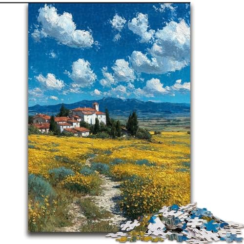 Puzzle 1000 Teile für Erwachsene, Sonnenuntergangslandschaft, Puzzle, Spiel für Erwachsene, Geschenk, Familien-Interaktives Spiel, Gehirn-Herausforderung, Geschenk (Größe 26x38cm) von LYXIANY