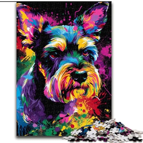 Puzzle 1000 Teile für Erwachsene, Standard-Schnauzer-Puzzle aus Pappe, Denkspiel für Teenager, 26x38cm Puzzle 1000 Teile für Erwachsene, Standard-Schnauzer-Puzzle aus Pappe, Denkspiel für Teenager, 26x38cm von LYXIANY
