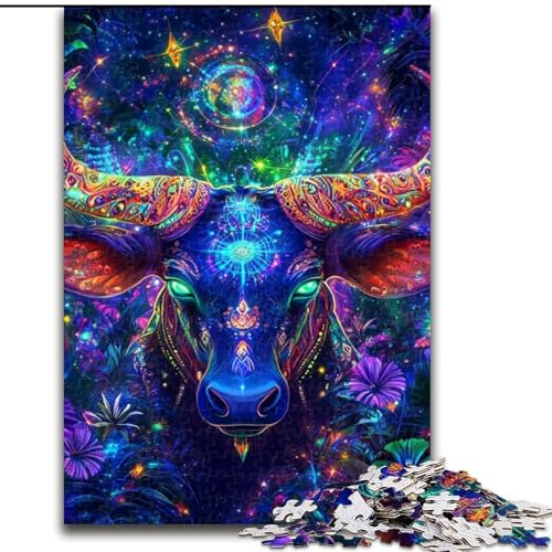 Puzzle 1000 Teile für Erwachsene, Stiergöttin-Puzzle, Spiel für Erwachsene, Geschenk, Familien-Interaktives Spiel, Gehirn-Herausforderung, Geschenk (Größe 50x75cm) von LYXIANY