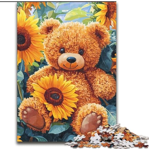 Puzzle 1000 Teile für Erwachsene, Teddybär-Puzzle aus Holz, Weihnachten, Halloween, Ostern, Neujahr, Größe 50x75cm von LYXIANY