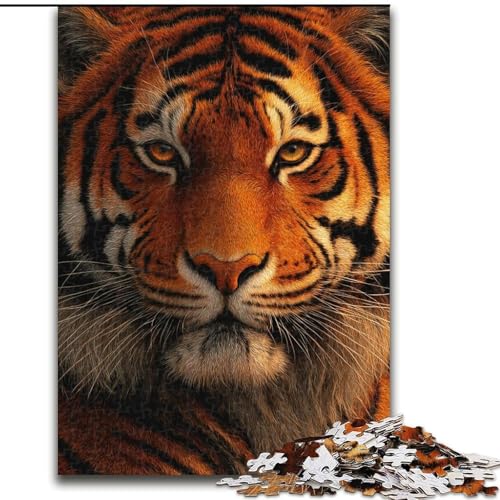 Puzzle 1000 Teile für Erwachsene, Tiger, pädagogisches Familienspiel, ganze Familie, ab 14 Jahren (Größe 26x38cm) von LYXIANY