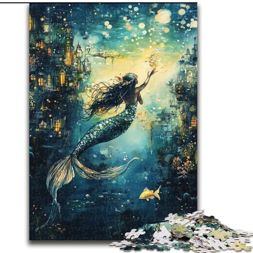 Puzzle 1000 Teile für Erwachsene, Unterwasserfische, aus Holz, Kinder ab 14 Jahren, Größe 50x75cm, lustiges Basteln für die ganze Familie, perfekt für Geburtstage, Feiertage von LYXIANY