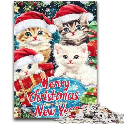 Puzzle 1000 Teile für Erwachsene, Weihnachts-Katzen-Denkspiel, Wanddekoration, einzigartige Geburtstags, 50x75cm Puzzle 1000 Teile für Erwachsene, Weihnachts-Katzen-Denkspiel, Wanddekoration, einzigartige Geburtstags, 50x75cm von LYXIANY