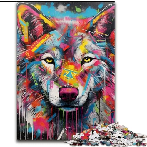 Puzzle 1000 Teile für Erwachsene, Wolf, Holzpuzzle, Denksportaufgabe, Teenager und Heimdekoration, 50x75cm Puzzle 1000 Teile für Erwachsene, Wolf, Holzpuzzle, Denksportaufgabe, Teenager und Heimdekoration, 50x75cm von LYXIANY