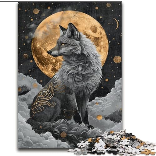 Puzzle 1000 Teile für Erwachsene, Wolf, aus Holz, Kinder ab 14 Jahren, Größe 50x75cm, Denkspiel für Teenager Puzzle 1000 Teile für Erwachsene, Wolf, aus Holz, Kinder ab 14 Jahren, Größe 50x75cm, Denkspiel für Teenager von LYXIANY