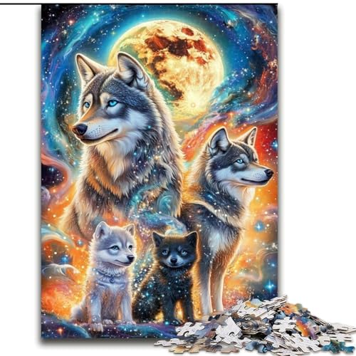 Puzzle 1000 Teile für Erwachsene, Wolfsfamilie, aus Holz, Kinder ab 14 Jahren, Größe 50x75cm, lustiges Basteln für die ganze Familie, perfekt für Geburtstage, Feiertage Puzzle 1000 Teile für Erwachsene, Wolfsfamilie, aus Holz, Kinder ab 14 Jahren, Größe 50x75cm, lustiges Basteln für die ganze Familie, perfekt für Geburtstage, Feiertage von LYXIANY