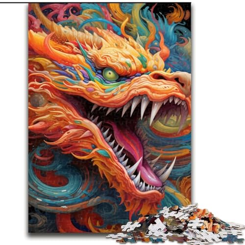 Puzzle 1000 Teile für Erwachsene, bunter chinesischer Drache, Papppuzzle, 26x38cm, perfekt für Halloween, Weihnachten, Geburtstagsgeschenk Puzzle 1000 Teile für Erwachsene, bunter chinesischer Drache, Papppuzzle, 26x38cm, perfekt für Halloween, Weihnachten, Geburtstagsgeschenk von LYXIANY