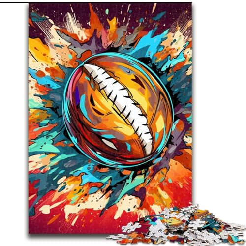 Puzzle 1000 Teile für Erwachsene, buntes American Football-Unmögliches Puzzle für Erwachsene, 26x38cm, Denksportaufgabe, Spiel für Erwachsene, interaktive Familienaktivität Puzzle 1000 Teile für Erwachsene, buntes American Football-Unmögliches Puzzle für Erwachsene, 26x38cm, Denksportaufgabe, Spiel für Erwachsene, interaktive Familienaktivität von LYXIANY