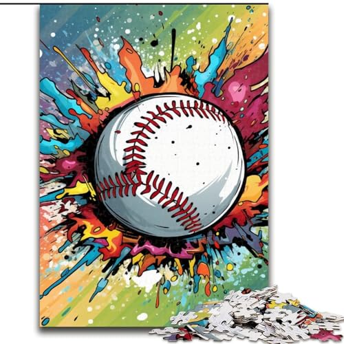 Puzzle 1000 Teile für Erwachsene, buntes Baseball-Holzpuzzle, 50x75cm, perfekt für Halloween, Weihnachten, Geburtstagsgeschenk Puzzle 1000 Teile für Erwachsene, buntes Baseball-Holzpuzzle, 50x75cm, perfekt für Halloween, Weihnachten, Geburtstagsgeschenk von LYXIANY