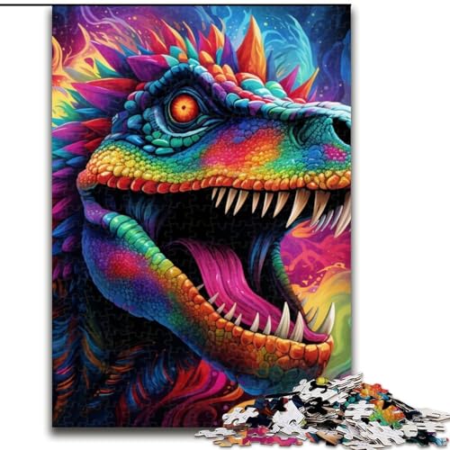 Puzzle 1000 Teile für Erwachsene, buntes Dinosaurier-Holzpuzzle, 50x75cm, perfekt für Halloween, Weihnachten, Geburtstagsgeschenk Puzzle 1000 Teile für Erwachsene, buntes Dinosaurier-Holzpuzzle, 50x75cm, perfekt für Halloween, Weihnachten, Geburtstagsgeschenk von LYXIANY