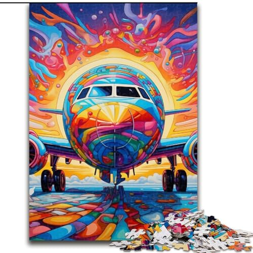 Puzzle 1000 Teile für Erwachsene, buntes Flugzeug-Holzpuzzle, Denkspiel für Teenager, 50x75cm Puzzle 1000 Teile für Erwachsene, buntes Flugzeug-Holzpuzzle, Denkspiel für Teenager, 50x75cm von LYXIANY