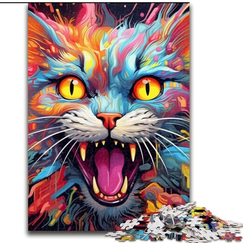Puzzle 1000 Teile für Erwachsene, buntes Katzen-Kunst-Puzzle für Erwachsene, 26x38cm, Denksportaufgabe, Spiel für Erwachsene, interaktive Familienaktivität Puzzle 1000 Teile für Erwachsene, buntes Katzen-Kunst-Puzzle für Erwachsene, 26x38cm, Denksportaufgabe, Spiel für Erwachsene, interaktive Familienaktivität von LYXIANY
