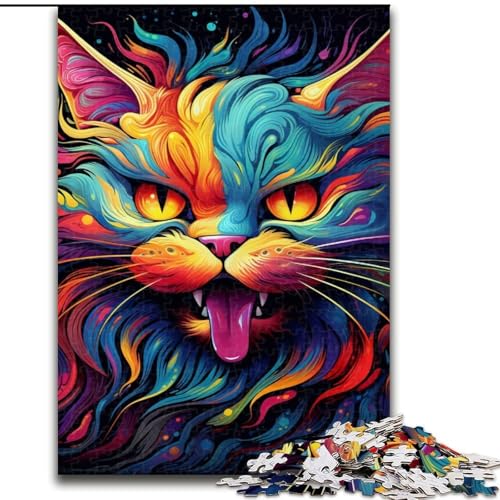 Puzzle 1000 Teile für Erwachsene, buntes Katzen-Kunst-Puzzle für Erwachsene, 50x75cm, Denksportaufgabe, Spiel für Erwachsene, interaktive Familienaktivität Puzzle 1000 Teile für Erwachsene, buntes Katzen-Kunst-Puzzle für Erwachsene, 50x75cm, Denksportaufgabe, Spiel für Erwachsene, interaktive Familienaktivität von LYXIANY