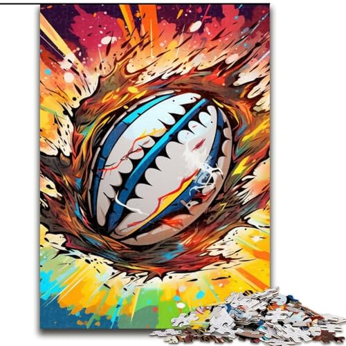 Puzzle 1000 Teile für Erwachsene, buntes Rugby-Unmögliches Puzzle für Erwachsene, 50x75cm, Denksportaufgabe, Spiel für Erwachsene, interaktive Familienaktivität Puzzle 1000 Teile für Erwachsene, buntes Rugby-Unmögliches Puzzle für Erwachsene, 50x75cm, Denksportaufgabe, Spiel für Erwachsene, interaktive Familienaktivität von LYXIANY