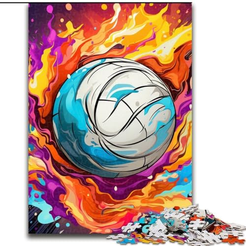 Puzzle 1000 Teile für Erwachsene, buntes Volleyball-Puzzle aus Karton, 26x38cm, perfekt für Halloween, Weihnachten, Geburtstagsgeschenk Puzzle 1000 Teile für Erwachsene, buntes Volleyball-Puzzle aus Karton, 26x38cm, perfekt für Halloween, Weihnachten, Geburtstagsgeschenk von LYXIANY