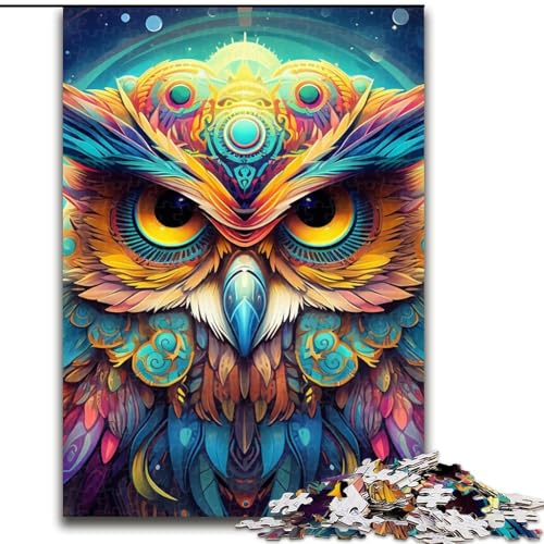 Puzzle 1000 Teile für Erwachsene, farbenfrohe Eulen-Puzzles für Erwachsene, Geburtstagsgeschenkidee, anspruchsvolles Denkspiel, 26x38cm Puzzle 1000 Teile für Erwachsene, farbenfrohe Eulen-Puzzles für Erwachsene, Geburtstagsgeschenkidee, anspruchsvolles Denkspiel, 26x38cm von LYXIANY