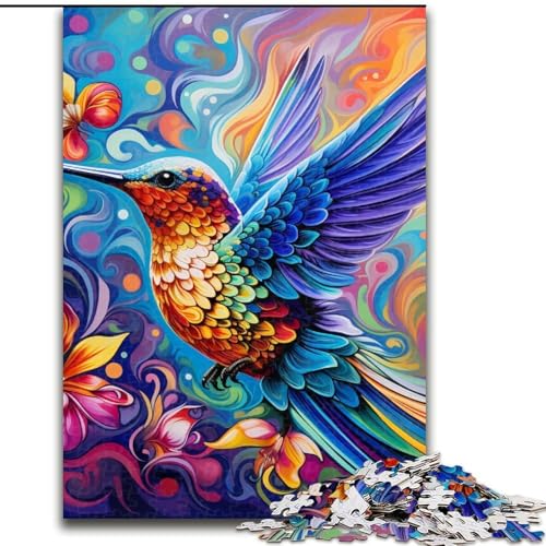 Puzzle 1000 Teile für Erwachsene, farbenfrohe Kunst, Kolibri, Holzpuzzle, Denksportaufgabe, Teenager und Heimdekoration, 50x75cm Puzzle 1000 Teile für Erwachsene, farbenfrohe Kunst, Kolibri, Holzpuzzle, Denksportaufgabe, Teenager und Heimdekoration, 50x75cm von LYXIANY