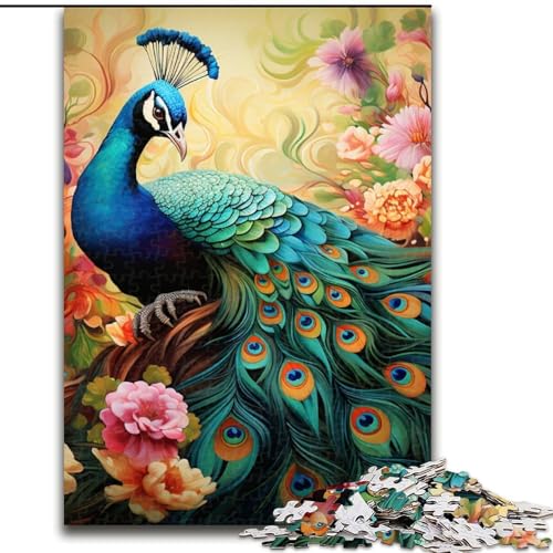 Puzzle 1000 Teile für Erwachsene, farbenfrohe Kunst, Pfauen-Puzzles für Erwachsene, Geburtstagsgeschenkidee, anspruchsvolles Denkspiel, 50x75cm Puzzle 1000 Teile für Erwachsene, farbenfrohe Kunst, Pfauen-Puzzles für Erwachsene, Geburtstagsgeschenkidee, anspruchsvolles Denkspiel, 50x75cm von LYXIANY