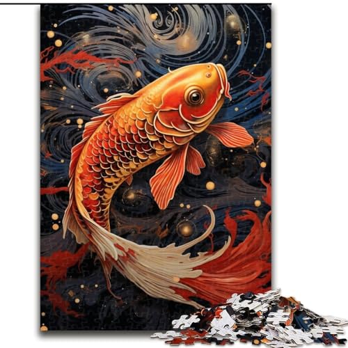 Puzzle 1000 Teile für Erwachsene, farbenfrohe Kunst-Koi-Puzzles für Erwachsene, 26x38cm, Denksportaufgabe, Spiel für Erwachsene, interaktive Familienaktivität Puzzle 1000 Teile für Erwachsene, farbenfrohe Kunst-Koi-Puzzles für Erwachsene, 26x38cm, Denksportaufgabe, Spiel für Erwachsene, interaktive Familienaktivität von LYXIANY