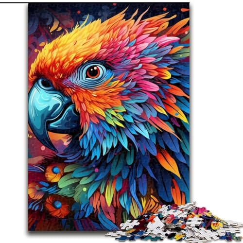 Puzzle 1000 Teile für Erwachsene, farbenfroher Kunstpapagei, unmögliches Puzzle für Erwachsene, 26x38cm, Denksportaufgabe, Spiel für Erwachsene, interaktive Familienaktivität Puzzle 1000 Teile für Erwachsene, farbenfroher Kunstpapagei, unmögliches Puzzle für Erwachsene, 26x38cm, Denksportaufgabe, Spiel für Erwachsene, interaktive Familienaktivität von LYXIANY