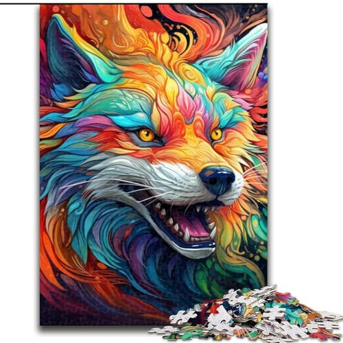 Puzzle 1000 Teile für Erwachsene, farbenfrohes Art-Fox-Puzzle für Erwachsene, 26x38cm, Denksportaufgabe, Spiel für Erwachsene, interaktive Familienaktivität Puzzle 1000 Teile für Erwachsene, farbenfrohes Art-Fox-Puzzle für Erwachsene, 26x38cm, Denksportaufgabe, Spiel für Erwachsene, interaktive Familienaktivität von LYXIANY
