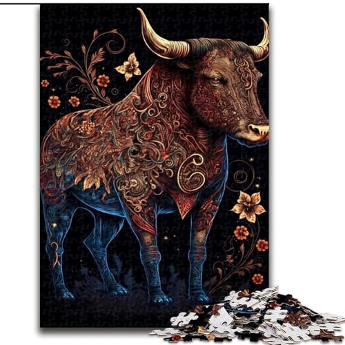Puzzle 1000 Teile für Erwachsene, farbenfrohes Fantasy-Kuh-Puzzle, ideal für Teenager und Sammler, Reisegeschenk, Familienaktivität (Größe: 26x38cm) von LYXIANY