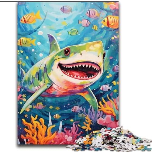 Puzzle 1000 Teile für Erwachsene, süßer Hai, unmögliches Puzzle für Erwachsene, 50x75cm, Denksportaufgabe, Spiel für Erwachsene, interaktive Familienaktivität Puzzle 1000 Teile für Erwachsene, süßer Hai, unmögliches Puzzle für Erwachsene, 50x75cm, Denksportaufgabe, Spiel für Erwachsene, interaktive Familienaktivität von LYXIANY