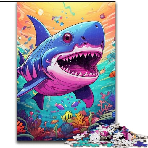 Puzzle 1000 Teile für Erwachsene, süßer Hai, unmögliches Puzzle für Erwachsene, 50x75cm, Denksportaufgabe, Spiel für Erwachsene, interaktive Familienaktivität Puzzle 1000 Teile für Erwachsene, süßer Hai, unmögliches Puzzle für Erwachsene, 50x75cm, Denksportaufgabe, Spiel für Erwachsene, interaktive Familienaktivität von LYXIANY