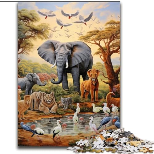 Puzzle 1000 Teile für Erwachsene Afrikanische Tiere Puzzle für Erwachsene 50x75cm Denksportaufgabe, Spiel für Erwachsene, interaktive Familienaktivität Puzzle 1000 Teile für Erwachsene Afrikanische Tiere Puzzle für Erwachsene 50x75cm Denksportaufgabe, Spiel für Erwachsene, interaktive Familienaktivität von LYXIANY