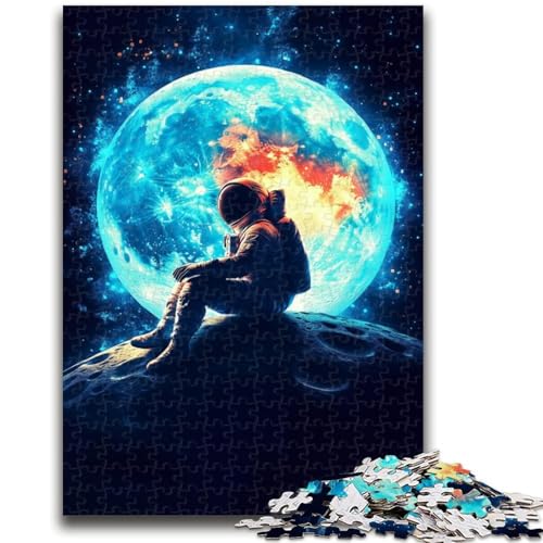 Puzzle 1000 Teile für Erwachsene Astronauten-Denkspiel Lernspiel zum Geburtstag, Weihnachten für ab 14 Jahren 26x38cm von LYXIANY