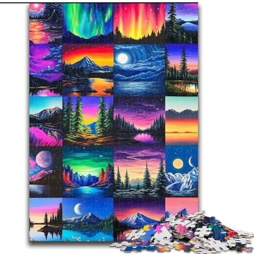 Puzzle 1000 Teile für Erwachsene Aurora Collage, Familienunterhaltungsspielzeug ganze Familie für 14+ 50x75cm Puzzle 1000 Teile für Erwachsene Aurora Collage, Familienunterhaltungsspielzeug ganze Familie für 14+ 50x75cm von LYXIANY