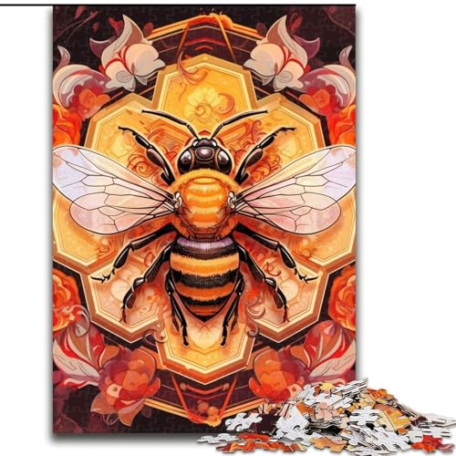Puzzle 1000 Teile für Erwachsene Bienenpuzzles für Erwachsene Geburtstagsgeschenkidee, anspruchsvolles Denkspiel 26x38cm von LYXIANY