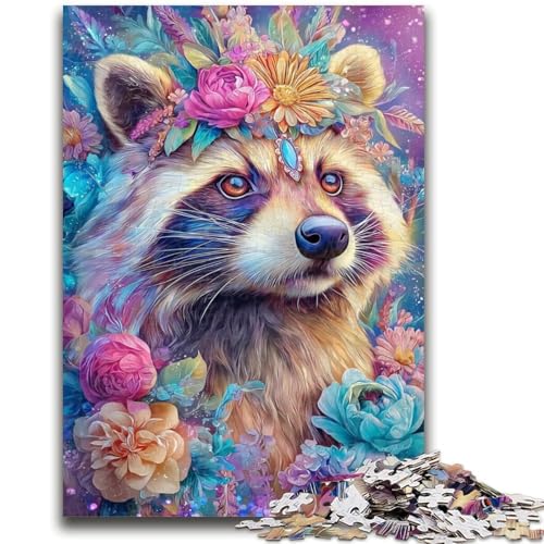 Puzzle 1000 Teile für Erwachsene Blumen Waschbär Denkspiel Lernspiel zum Geburtstag, Weihnachten für ab 14 Jahren 50x75cm Puzzle 1000 Teile für Erwachsene Blumen Waschbär Denkspiel Lernspiel zum Geburtstag, Weihnachten für ab 14 Jahren 50x75cm von LYXIANY