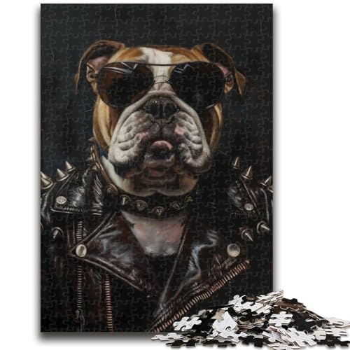 Puzzle 1000 Teile für Erwachsene Bulldogge im Fell Denkspiel Lernspiel zum Geburtstag, Weihnachten für ab 14 Jahren 26x38cm von LYXIANY