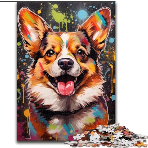 Puzzle 1000 Teile für Erwachsene Corgi-Puzzles für Erwachsene 50x75cm Denksportaufgabe, Spiel für Erwachsene, interaktive Familienaktivität von LYXIANY