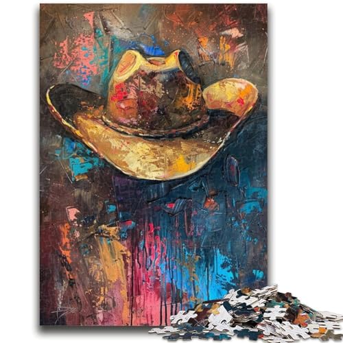 Puzzle 1000 Teile für Erwachsene Cowboyhut für und ab 14 Jahren Mitmachspiel Weihnachtsspiel Geschenke 26x38cm Puzzle 1000 Teile für Erwachsene Cowboyhut für und ab 14 Jahren Mitmachspiel Weihnachtsspiel Geschenke 26x38cm von LYXIANY