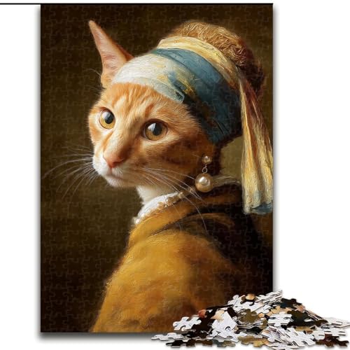 Puzzle 1000 Teile für Erwachsene Die böse Katze mit Perlen, anspruchsvolles Spiel und Lernspiel für die ganze Familie zum Geburtstag, Weihnachten, 26x38cm Puzzle 1000 Teile für Erwachsene Die böse Katze mit Perlen, anspruchsvolles Spiel und Lernspiel für die ganze Familie zum Geburtstag, Weihnachten, 26x38cm von LYXIANY