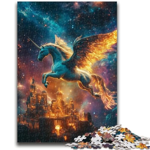 Puzzle 1000 Teile für Erwachsene Einhorn des Universums Denkspiel Lernspiel für Geburtstag, Weihnachten für ab 14 Jahre 26x38cm von LYXIANY