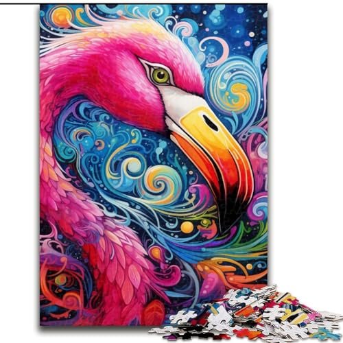 Puzzle 1000 Teile für Erwachsene Flamingo-Puzzles für Erwachsene Geburtstagsgeschenkidee, anspruchsvolles Denkspiel 50x75cm von LYXIANY