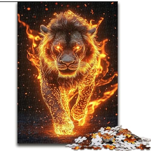 Puzzle 1000 Teile für Erwachsene Flammenlöwe-Puzzle aus Holz, anspruchsvolles Denkspiel für Teenager, Familienspaß, interaktives Spiel, Größe 50x75cm Puzzle 1000 Teile für Erwachsene Flammenlöwe-Puzzle aus Holz, anspruchsvolles Denkspiel für Teenager, Familienspaß, interaktives Spiel, Größe 50x75cm von LYXIANY