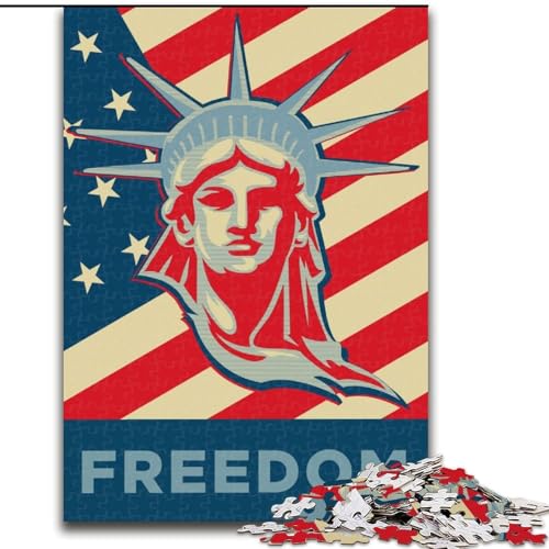 Puzzle 1000 Teile für Erwachsene Freiheitsstatue, für und ab 14 Jahren Pädagogisches Lernspielzeug Familienspiele Geburtstagsgeschenk 50x75cm von LYXIANY