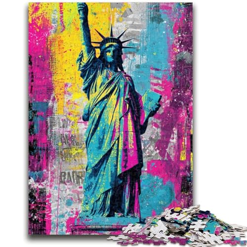 Puzzle 1000 Teile für Erwachsene Freiheitsstatue für und ab 14 Jahren Mitmachspiel Weihnachtsspiel Geschenke 50x75cm von LYXIANY