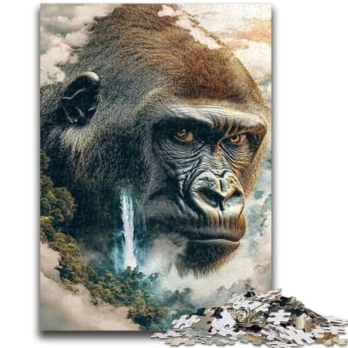 Puzzle 1000 Teile für Erwachsene Gorillas Denkspiel Lernspiel zum Geburtstag, Weihnachten für ab 14 Jahren 26x38cm von LYXIANY