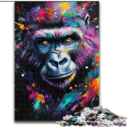 Puzzle 1000 Teile für Erwachsene Graffiti-Schimpanse, anspruchsvolles Spielspielzeug, Wanddekoration, einzigartige Geburtstags, 50x75cm Puzzle 1000 Teile für Erwachsene Graffiti-Schimpanse, anspruchsvolles Spielspielzeug, Wanddekoration, einzigartige Geburtstags, 50x75cm von LYXIANY