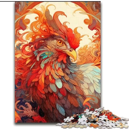 Puzzle 1000 Teile für Erwachsene Hahn-Puzzles für Erwachsene Geburtstagsgeschenkidee, anspruchsvolles Denkspiel 50x75cm von LYXIANY