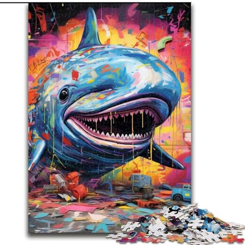 Puzzle 1000 Teile für Erwachsene Hai-Puzzles für Erwachsene Geburtstagsgeschenkidee, anspruchsvolles Denkspiel 26x38cm Puzzle 1000 Teile für Erwachsene Hai-Puzzles für Erwachsene Geburtstagsgeschenkidee, anspruchsvolles Denkspiel 26x38cm von LYXIANY