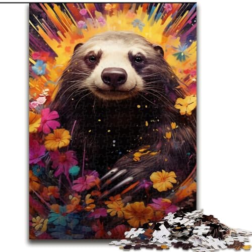 Puzzle 1000 Teile für Erwachsene Honigdachs Unmögliches Puzzle für Erwachsene 50x75cm Denksportaufgabe, Spiel für Erwachsene, interaktive Familienaktivität von LYXIANY