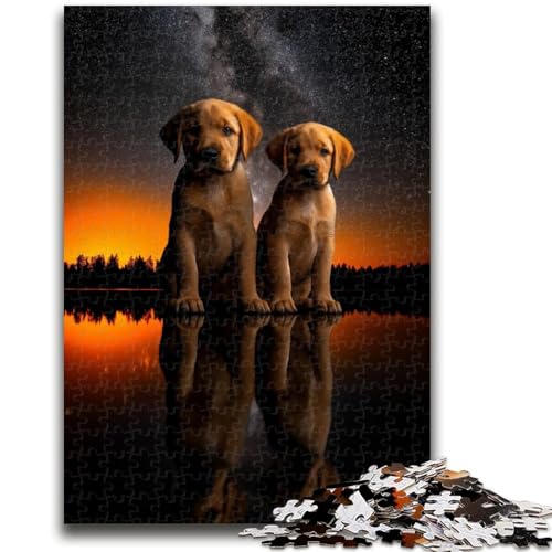 Puzzle 1000 Teile für Erwachsene Labrador Baby Denkspiel Lernspiel zum Geburtstag, Weihnachten für ab 14 Jahren 26x38cm von LYXIANY